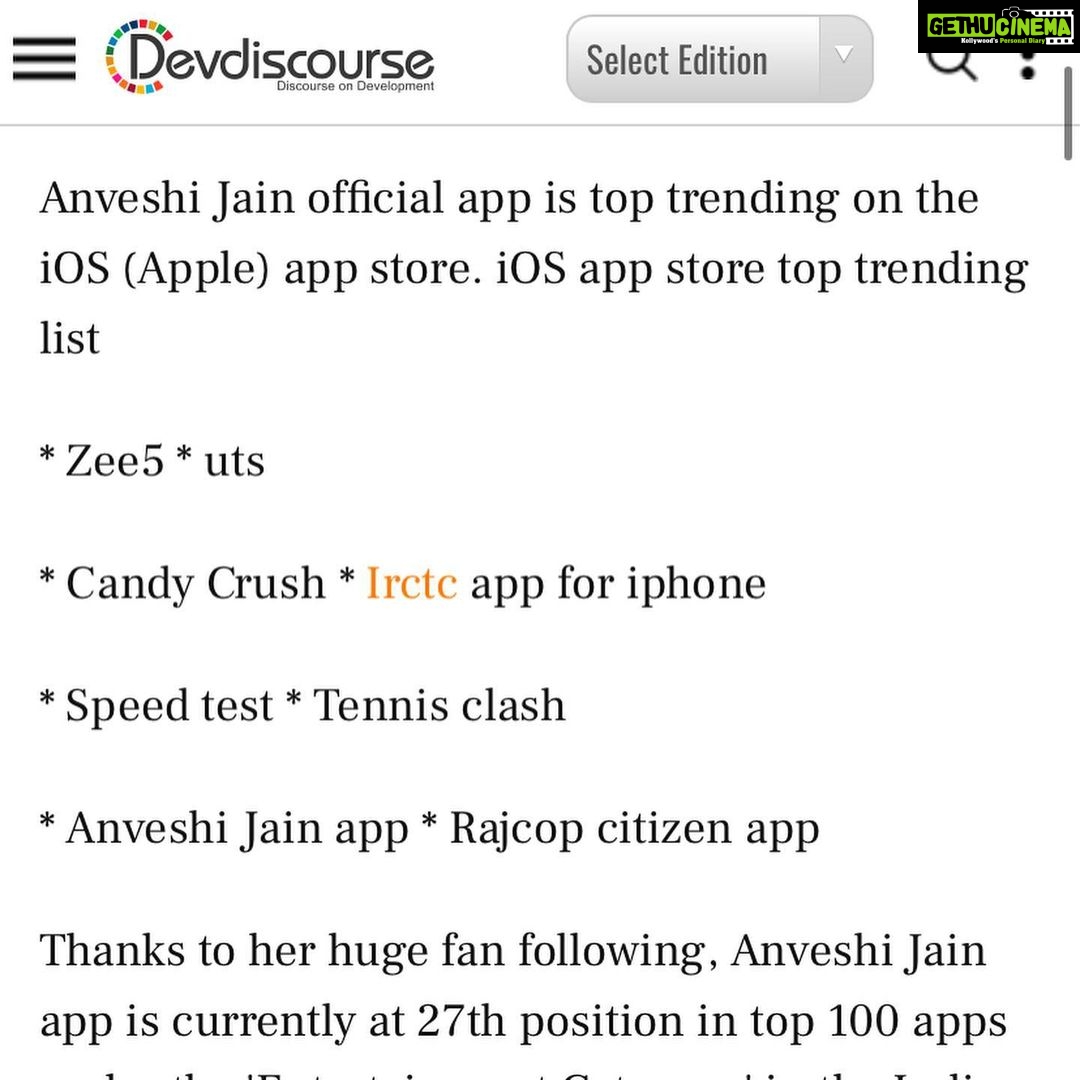 Anveshi Jain Instagram - @bloomberg ❤️ Few more to go.. if you are keen , check the link in the bio . #anveshijainapp #27th#rank #ios #anveshijain Mumbai, Maharashtra