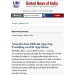 Anveshi Jain Instagram – Anveshi Jain app is currently at 27th position in top 100 apps under the “Entertainment Category” in the Indian market for iOS, leaving behind other  applications like TVF play, Eros Now, Vodafone Play and Viu. 
It happened only because of you ! I cannot send you enough love for it ! #bloomberg #theweek  #business #ios #ranks Mumbai, Maharashtra
