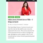Anveshi Jain Instagram – It feels so good to know my Ted Talk is reaching places . Thank you for such a unique article. @laffazmedia . Appreciate your efforts to release an unseen side of my life 💝#tedtalks @tedxglau @ted Mumbai, Maharashtra