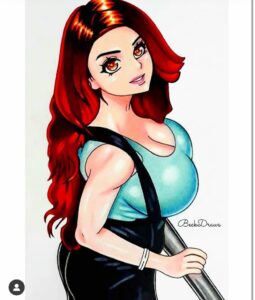 Anveshi Jain Instagram - And the Anime version of me is here ..did you get the Tokyo drift ? - @beck_draws 🔥 Mumbai, Maharashtra