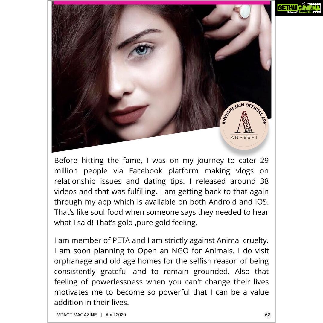 Anveshi Jain Instagram - @impactmagazine.in 💝 it’s here !! @jks.khera interviewed me a while ago and as much as they got to know about me via their questions, I got to know about @jks.khera’s wife as she was always suggesting things in the background over the phone but never talking to me directly haha , never got to speak to her but I know for sure , she is a beautiful shy woman who is venturing into Glam world with the support of her loving husband. God bless such families who grow together and such loving husbands who are there to support their better half to become the best version of themselves 💝 Styled by - @vasundhara.joshi Shot by - @pranjalj.111 / @niteshsquare Mumbai, Maharashtra