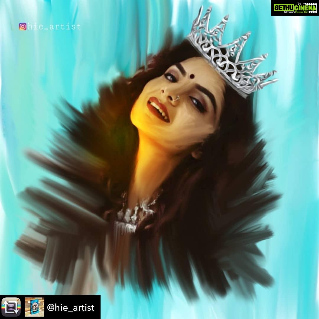 Anveshi Jain Instagram - I can’t thank enough 🥺. I am humbled beyond words @hie_artist. Repost from @hie_artist DIGITAL OIL PAINTING OF @anveshi25 MAM✨ . . . . . TIME TAKEN : 5 HOURS . . . . . @anveshijain_fc_ @anveshijain_obsessed @anveshijain_fansclub @anveshi.jain24 #anveshijain #anveshijainapp #anveshijainhot #art #digitalart #painting #oilpainting #dailysketch #artist #bollywood #instaart