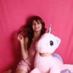 Anveshi Jain Instagram - Corona effect ! Isolation did this to me .. 💝 you are lucky to have real pets ya .. I wish I had a real unicorn 😉 Mumbai, Maharashtra