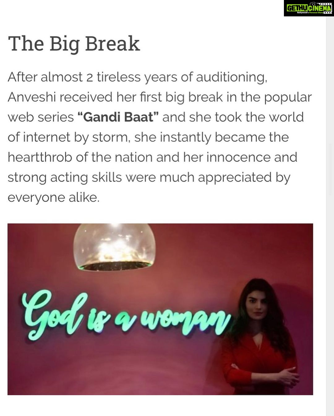 Anveshi Jain Instagram - Thank you @theceleblyf ! Beautifully articulated article ! ❤️ Mumbai, Maharashtra