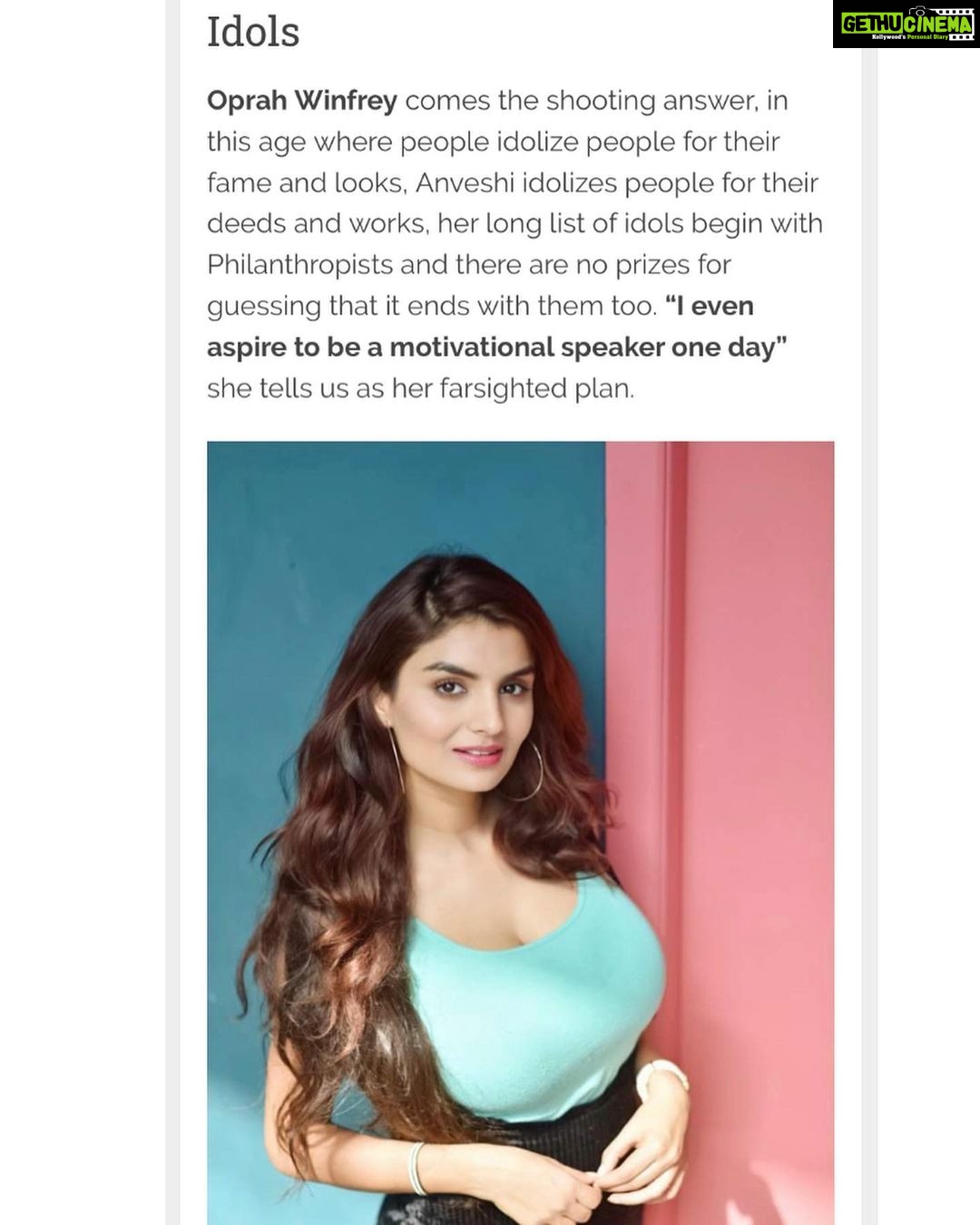 Anveshi Jain Instagram - Thank you @theceleblyf ! Beautifully articulated article ! ❤️ Mumbai, Maharashtra