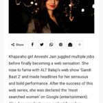 Anveshi Jain Instagram - @business.upturn made my Woman’s day ! Humbled & Grateful . Well, One brave decision that changed my life was to deflect negativity & doubts coming from the world & from my own mind . Very early I realised that my own mind can either become my friend or my biggest enemy . I became mindful with my thoughts,triggers & patterns . Period . It made everything happen . I pray all women/ men find peace and stay kind to their bodies & mind. #iloveyou #whatsurstory #yourstruly #womansday #happywomansday Mumbai, Maharashtra