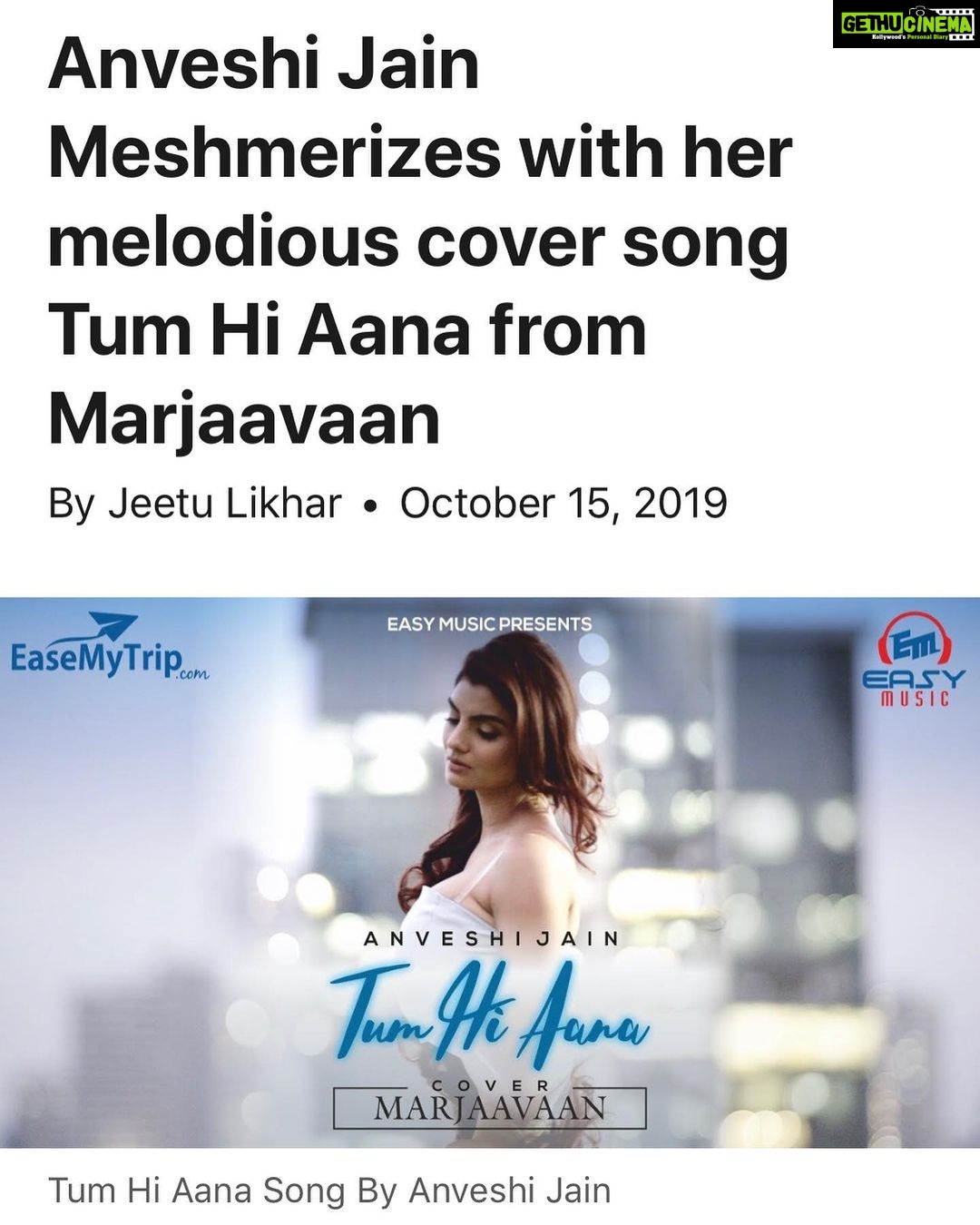 Anveshi Jain Instagram - Thank you @cinetalkers for acknowledging and articulating it beautifully ! Grateful ! Good job everyone ! Congratulations ,we are making news ! @easemytrip @dixantshaurya @vasundhara.joshi @sakil_kunwar Mumbai, Maharashtra