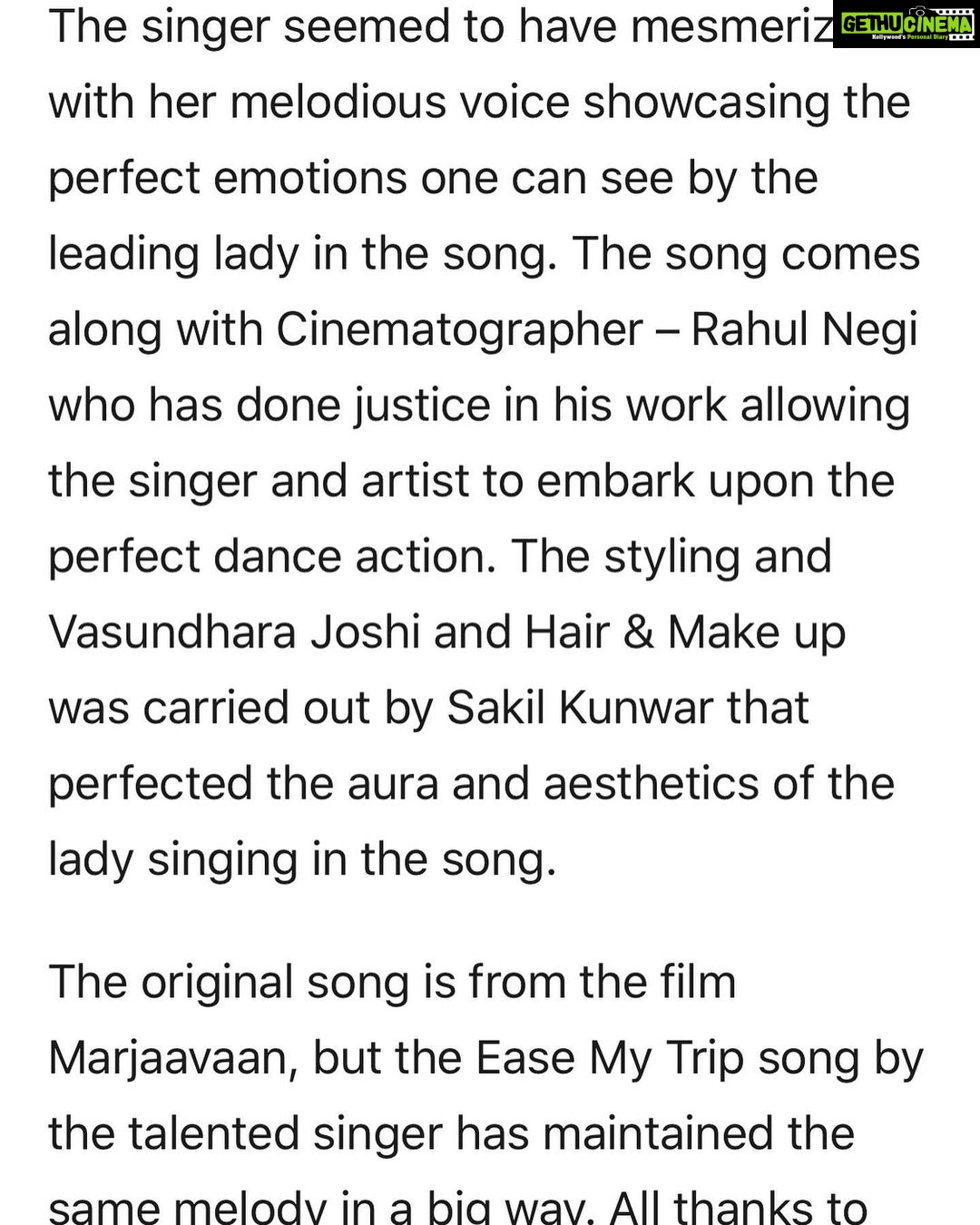 Anveshi Jain Instagram - Thank you @cinetalkers for acknowledging and articulating it beautifully ! Grateful ! Good job everyone ! Congratulations ,we are making news ! @easemytrip @dixantshaurya @vasundhara.joshi @sakil_kunwar Mumbai, Maharashtra
