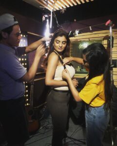 Anveshi Jain Instagram - Coming soon !!! Styling by - @vasundhara.joshi Makeup & Hair - @sakil_kunwar Mumbai, Maharashtra
