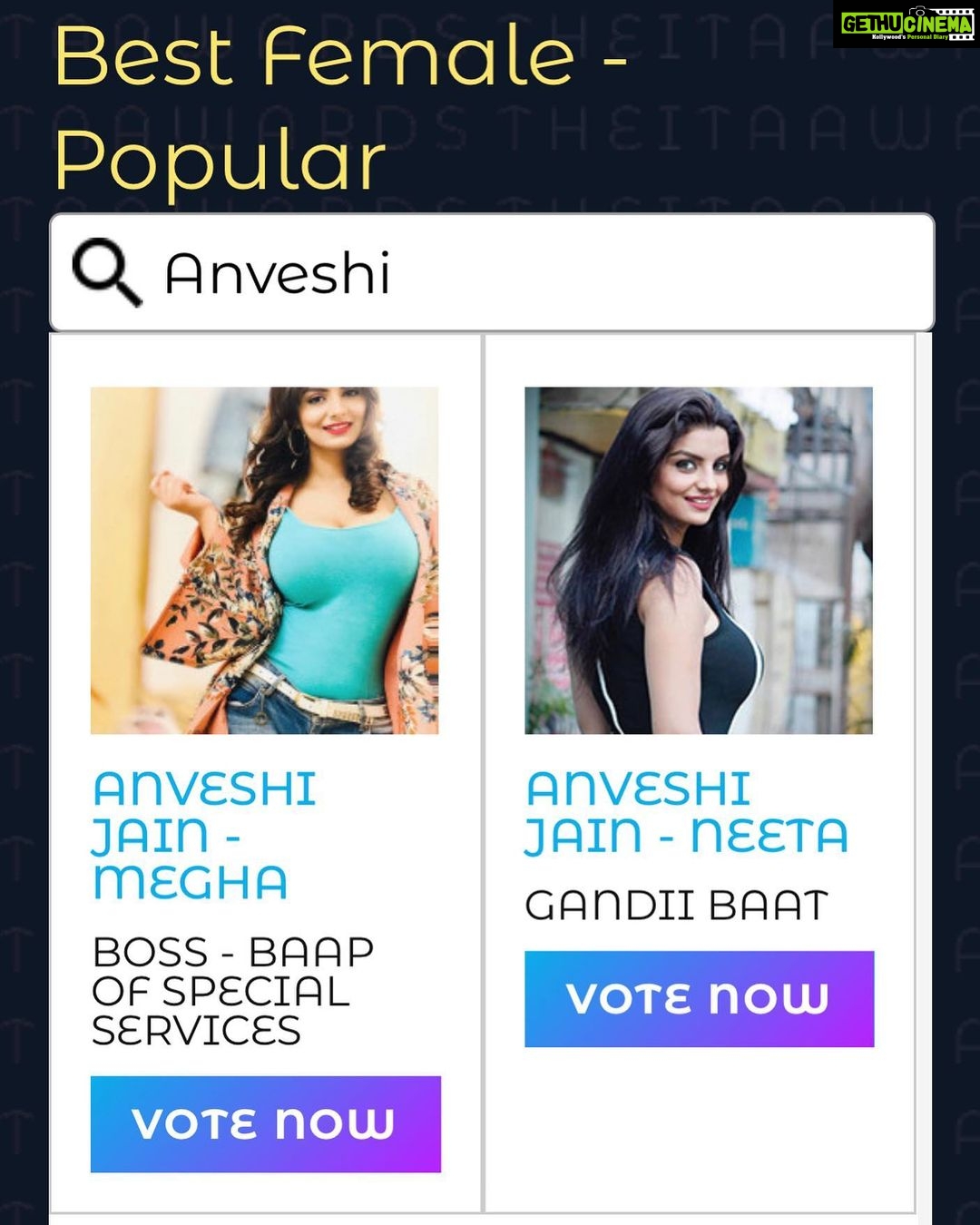 Anveshi Jain Instagram - Well,you made me the most googled woman without me asking , now I am asking you to vote for me please . Just “ type anveshi jain “ at - https://www.ita2019.com/ . I am sharing the same on story again . Thanks ! Terminal 2 Chatrapati Shivaji Terminal Mumbai