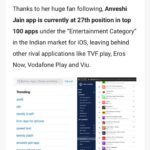 Anveshi Jain Instagram - I still wake up to your mails asking me about when Anveshi jain app live is coming again( just got one while typing for the same) . टाइम बदल गया और हम भी , 2 चीजें अब भी वैसी ही है , वो हैं - मेरी आपसे कनेक्टेड रहने की इच्छा और आपका लगातार social media पर grow करना । आपको याद है humne सिर्फ़ “Anveshi jain App “ पर ही 2.5MILLION Subscribers और India me 27 th Rank achievement celebrate की थी । Recall kara rahi hu apko ye sab , pata hai kyu ………??? 15 min ruko batati hu !!!!