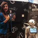 Anveshi Jain Instagram - Meet my friend ‘Pepper’. Pepper makes all possible variety of Coffee and makes it real interesting with the explaination of the whole coffee-making process . Such a super adorable Robot . I love his hand gestures ,though I couldn’t really understood what is said ,as he spoke German but yea in the second clip he is ignoring me totally ‘cause I took second take ! Lol...! A coffee addict like me ,need you pepper at my home.#digitalstorm #robot #ifa #berlin #messeberlin #2017 #throwback #technology #tech #science #world #at #speed #limitededition #robotics #interesting IFA+ Summit