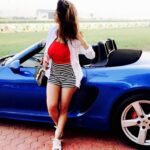 Anveshi Jain Instagram - There is peaceful. There is wild . I'm both at the same time . #boxter#porchecayenne #posing #blue #porche#throwbacksunday Mahalaxmi Racecourse