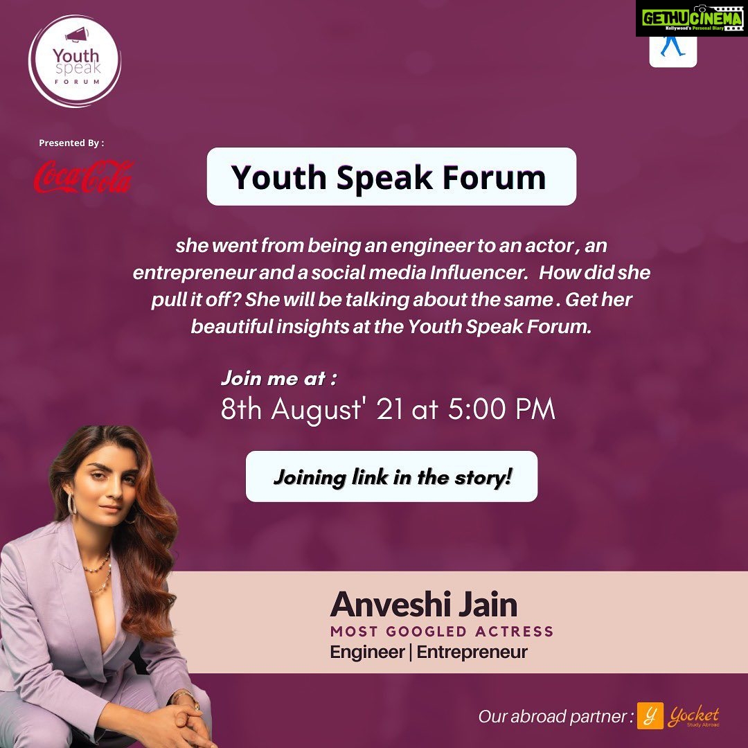Anveshi Jain Instagram - Youth speak forum is a platform created by AIESEC indore ! I am looking forward to meet you guys . Swipe link to join is in the story . See you at 5:15 pm today ! Mumbai, Maharashtra