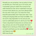 Anveshi Jain Instagram - I am blurred while typing , tears are so distracting.. so touched ! Ananya Biswas — I see a reflection of me in you. That’s exactly how I absorb from people specially things that they don’t say . It’s not just their words but a subliminal transfer of bigger/ hidden meaning of what’s been said . And yes , come what May , I am always there . Always ! Archana - your love feels like home . I feel valued & seen in true sense when I hear words like these. Amya & Arya - I love your name. I can say that the feeling is vice versa. You might I have brought the best in you but trust me hearing such kind words . You all bring the best out of me and inspire everyday to read and share what I read or felt . Kyuki I was told I should target the mass audience. Meri baatien sabko nahi samaj ati hogi . Basically I was told ki sirf body show se hi followers ayenge . Go bolder. M glad you guys see that a woman can be all of it. Harsha- your writing is like a comforting love letter from a long lost love . You should write often if you dont. You have a gift of writing & feeling things deeply. They say you cannot become an artist unless you feel pain deeply . Saanvi shah - I guess it’s a major contribution of your intentions & prayers that I feel safe and surely we will meet soon. Jun Oberoi - yes jun , actually I wanted to celebrate this birthday with my fans but most of you are not here . May be we will try zoom call or live video chats here . Khushi - I am so glad you loved my film . I love that you dream big ! It will happen for you. Leme know if I can be of any help. Pakhi — you are just 15 and you are able to see that I try n work hard wherein mature people sometimes comment it all came easy coz of the way I look. Will definitely meet soon girl ! Krrish— I am out of words too to tell you how happy I am to read your texts Anveshi_the beautiful- you dint mention your name . Thank you for the love & support. I love when I get compliments on my singing 😜 Humbled & grateful !!! Thank you ! Now you know na you mean a lot to me . All of you . You matter! (The rest of the 10 golden wishes ) . India