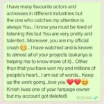 Anveshi Jain Instagram - I am blurred while typing , tears are so distracting.. so touched ! Ananya Biswas — I see a reflection of me in you. That’s exactly how I absorb from people specially things that they don’t say . It’s not just their words but a subliminal transfer of bigger/ hidden meaning of what’s been said . And yes , come what May , I am always there . Always ! Archana - your love feels like home . I feel valued & seen in true sense when I hear words like these. Amya & Arya - I love your name. I can say that the feeling is vice versa. You might I have brought the best in you but trust me hearing such kind words . You all bring the best out of me and inspire everyday to read and share what I read or felt . Kyuki I was told I should target the mass audience. Meri baatien sabko nahi samaj ati hogi . Basically I was told ki sirf body show se hi followers ayenge . Go bolder. M glad you guys see that a woman can be all of it. Harsha- your writing is like a comforting love letter from a long lost love . You should write often if you dont. You have a gift of writing & feeling things deeply. They say you cannot become an artist unless you feel pain deeply . Saanvi shah - I guess it’s a major contribution of your intentions & prayers that I feel safe and surely we will meet soon. Jun Oberoi - yes jun , actually I wanted to celebrate this birthday with my fans but most of you are not here . May be we will try zoom call or live video chats here . Khushi - I am so glad you loved my film . I love that you dream big ! It will happen for you. Leme know if I can be of any help. Pakhi — you are just 15 and you are able to see that I try n work hard wherein mature people sometimes comment it all came easy coz of the way I look. Will definitely meet soon girl ! Krrish— I am out of words too to tell you how happy I am to read your texts Anveshi_the beautiful- you dint mention your name . Thank you for the love & support. I love when I get compliments on my singing 😜 Humbled & grateful !!! Thank you ! Now you know na you mean a lot to me . All of you . You matter! (The rest of the 10 golden wishes ) . India