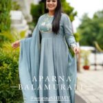 Aparna Balamurali Instagram - @aparna.balamurali looks beautiful in our bluish grey ANARKALI 🤍 • • • #Aparnabalamurali#Reelinginsshemy#Handmadewithlove#Shemyofficial#Indianoutfit#Longdress#SHEMY