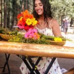 Ashnoor Kaur Instagram - Therefore, on every morrow, are we wreathing... A flowery band to bind us to the earth, Spite of despondence, of the inhuman dearth💗🌼 -John Keats surrounded by bliss