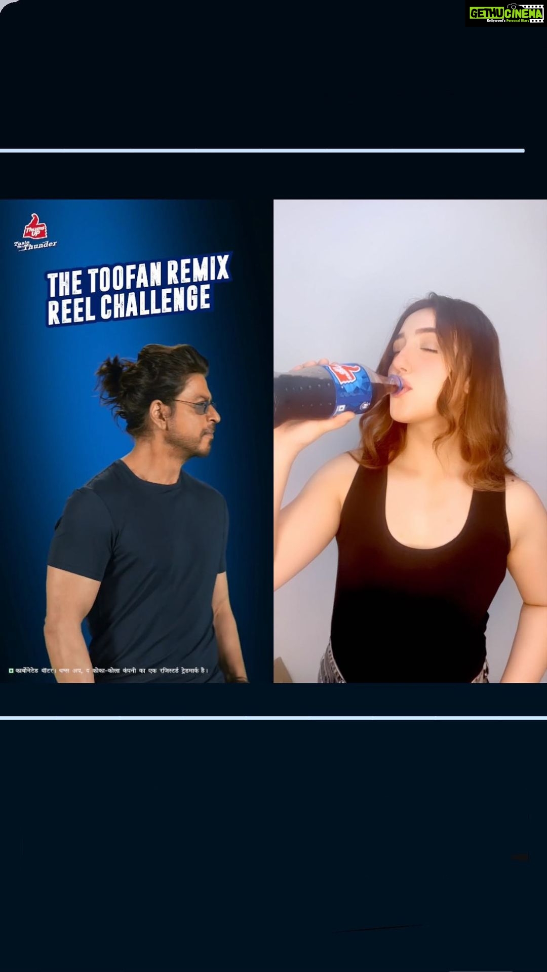 Ashnoor Kaur Instagram - Ab Har Sip Mein Toofan! Grab a ThumsUp bottle from @iamsrk, take a sip and say Toofan. Share your Toofani moves to win some awesome merchandise! #ThumsUpStrong #PaidPromotion @ThumsUpOfficial @SRK