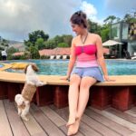 Ashnoor Kaur Instagram - Vacay🐬🤍✨ #WaterBaby . . . Wearing @angelcroshet_swimwear