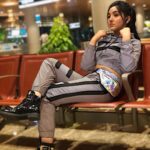Ashnoor Kaur Instagram - I got new rules, I count 'em💁🏻‍♀️♥️ . . #AirportDiaries #MyAirportLook #Ashnoorstylediaries #travelfashion #travelinstyle #airportfashion Styled by @shrishtimunka Outfit by @_the_shoppers_destination Boots by @egoofficial ♥️ Bumbag by @shein_in 📸 by @kauravneet79 Dilwalon Ki Delhi