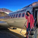 Ashnoor Kaur Instagram - This heart of mine was made to travel this world💖 . . Done with shoot schedule in #Manali and now off to Indore for #ita2019 @theita2019 ♥️ #WhatIWore #ootd #MyAirportLook Jacket by @zara Top by @marksandspencer Jeans by @zara Boots by @catwalkshoes #TravelDiaries #AshnoorStyleDiaries