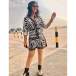 Ashnoor Kaur Instagram - Bye bye Delhi❤️ Thanks for all the love, see ya soon, again! . . #AirportLook 📸 by my none other than @kauravneet79 😬❤️ #airportfashion #myairportlook #travelfashion #stripesfashion #ashnoorstylediaries Delhi Airport