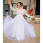 Ashnoor Kaur Instagram - The best thing I ever did was to believe in me✨❤️ . . #loveyourself #believeinyourself #whitegown #whitefashion #smile #ashnoorstylediaries #ashnoorkaur #flow