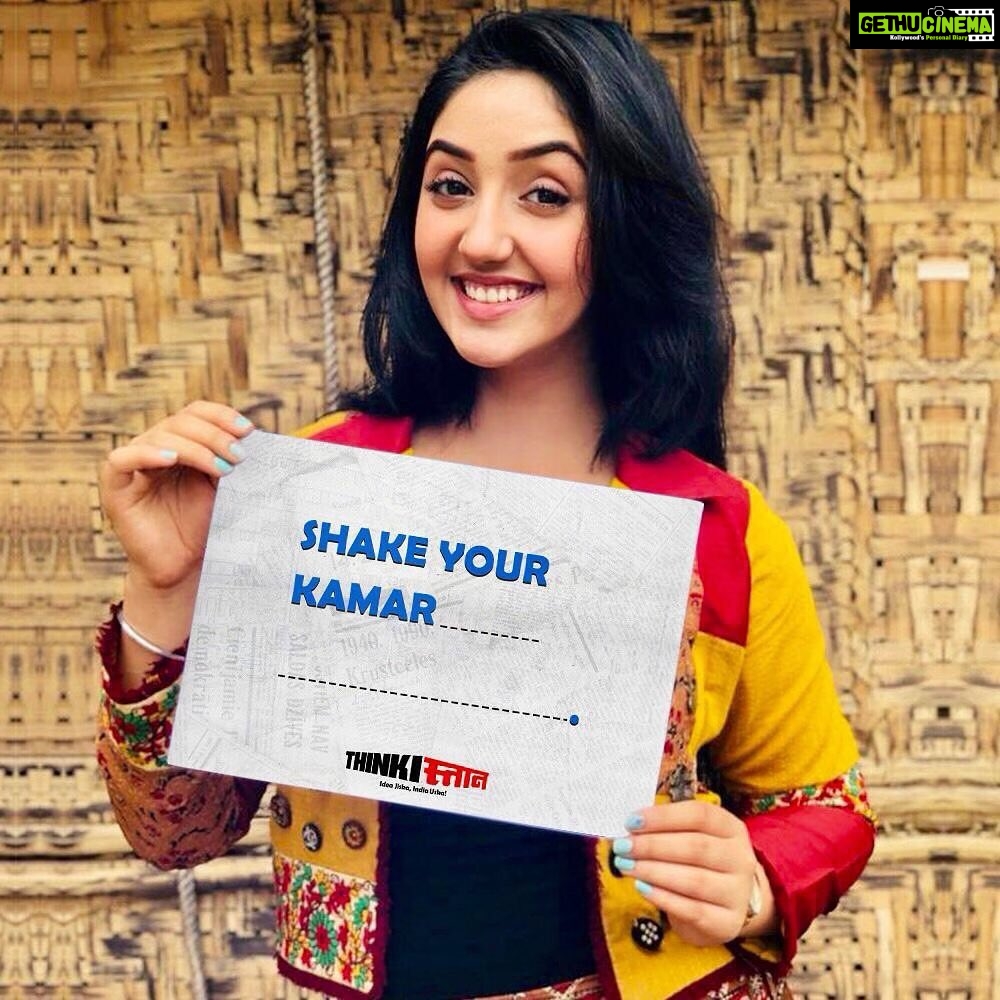 Ashnoor Kaur Instagram - I can think of many ways to complete it. Can you? Go ahead, get creative in the comments! . . Binge watched #Thinkistan ! It’s a fab show with a very interesting storyline. One jingle said by Amit got stuck in my head! @mxplayer