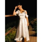 Ashnoor Kaur Instagram - I have no story to tell, I reflect all that you see in my stare✨ . . Wearing @sewbery #eyes #nightThoughts #EyesSayItAll #ashnoorkaur #ashnoorstylediaries #whitelove #whitegown #xoxo #loveyourself