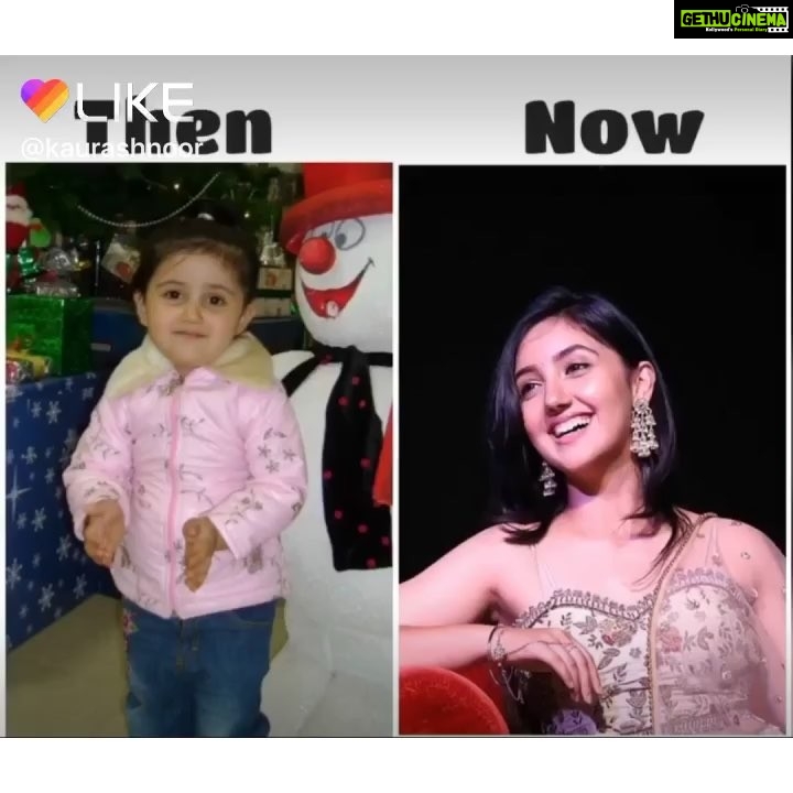Ashnoor Kaur Instagram - #10yearchallenge once again, because can’t get enough of it!🙈❤️ Which one is your favourite then-now picture of mine from the video? Video made by @like_app_official