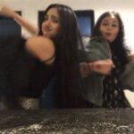 Ashnoor Kaur Instagram - Many people wonder, why so girls take so much time..Few think they go to click selfies, touch up their faces or something... But here, I present you the real reason👅😁 With my partner in crime @salonidaini_ 😂 The awkwardness in the last was because someone came in🙈🤷🏻‍♀️ #madness #girls #fun #ashnoorkaur #salonidaini Tag your friends who are this crazy👅 Kasino Bar