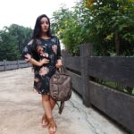 Ashnoor Kaur Instagram - Today the weather in Mumbai was awesome! So a walk with nature was a must❤ Who all went to spend time with nature today? Dress and footwear by @misfitinvogue Backpack cum handbag by @bagstopia.bags #ashnoorkaur