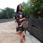 Ashnoor Kaur Instagram - Today the weather in Mumbai was awesome! So a walk with nature was a must❤ Who all went to spend time with nature today? Dress and footwear by @misfitinvogue Backpack cum handbag by @bagstopia.bags #ashnoorkaur