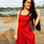 Ashnoor Kaur Instagram - 1st day of shoot❤️ lovely view😍 #ootd #hyderabaddiaries #ashnoor #ashnoorkaur #1stdayofshoot #beautiful #location pretty dress by @loveable_creations90 .. loved it❤️ Hyderabad