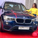 Ashnoor Kaur Instagram - Ticked off the 1st thing from my 18th’s bucket list- My first self earned car♥️ #NewBaby #BirthdayGift Thank you universe, thanks mom-dad… #Grateful #Happy18ToMe #BMWx3 . . . Wearing @notsopink.in