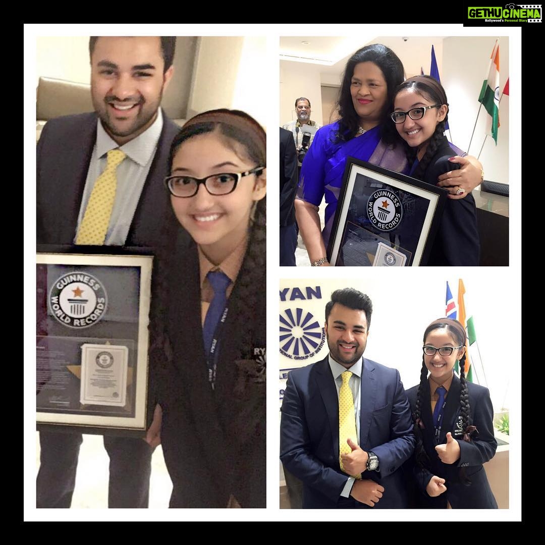 Ashnoor Kaur Instagram - Had a great day 2day... It was lovely meetin ma'am , chairman sir n Ryan sir.. Congrats sir n ma'am for breaking d 'Guinness world record'... βπ»οΈ #ashnoor #ryan #ris #instaclick #βπ»οΈ #guinness #guinessworldrecord #yay! Bandra, Mumbai