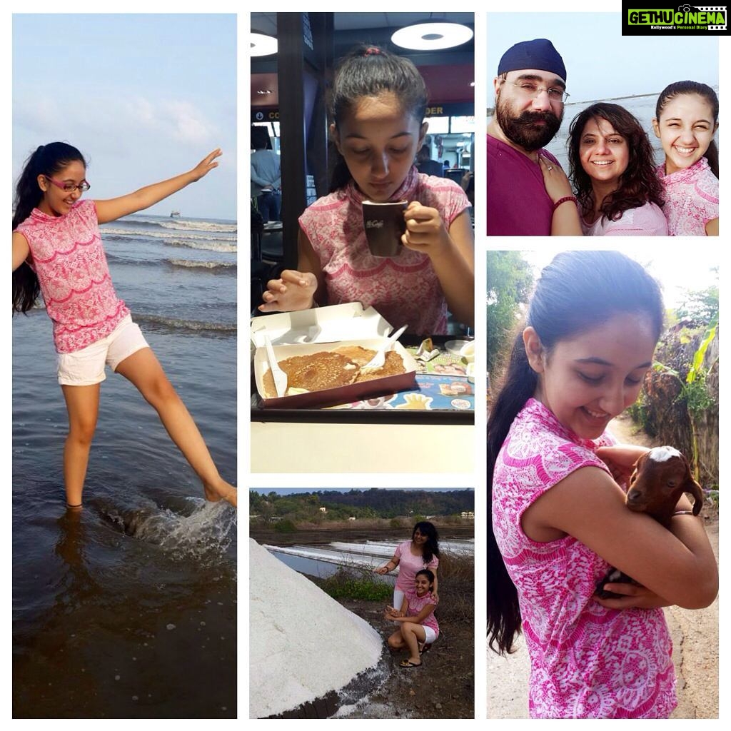 Ashnoor Kaur Instagram - My great start of weekend #beach #saltfarming on our way found dis cute lamb #It reminded me of d poem ... Marry had a little lamb .. ☺️ #lamb ... #ashnoor #weekend #njoyment #familytime #😘
