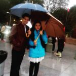 Ashnoor Kaur Instagram - Matching #matching #blue #myjacket #papasumbrella #brown #papasjacjet #myumbrella #hongkongdaires #throwback #love #life #more #ashnoor #naira #karan #naitik #starplus #yrkkh Big Buddha, Ngong Ping, Hong Kong