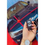 Ashnoor Kaur Instagram - Ticked off the 1st thing from my 18th’s bucket list- My first self earned car♥️ #NewBaby #BirthdayGift Thank you universe, thanks mom-dad… #Grateful #Happy18ToMe #BMWx3 . . . Wearing @notsopink.in