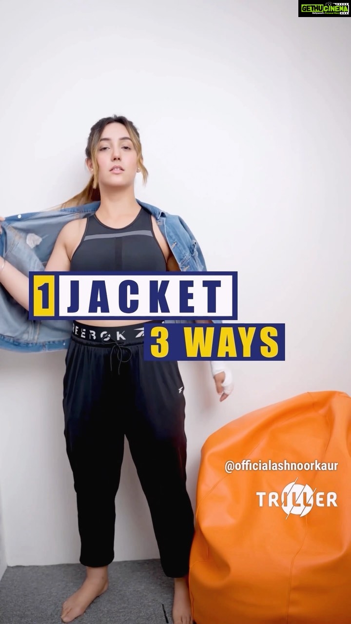 Ashnoor Kaur Instagram - 1 jacket & 3 daily-wear casual styling with it♥️ Which one is your favourite? 1,2 or 3? . . . . . #triller #TrillerIndia #GetSetTrill @triller @triller_india