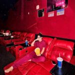 Ashnoor Kaur Instagram - Matching my outfit with my recliners is my new hobby ;p #CasualNights #AboutLastNight #MovieTime At The Cinema