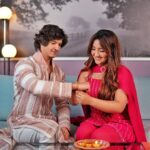 Ashnoor Kaur Instagram - And that’s how we celebrated Rakhi🤍 A bond as pure as dew… Oh my older brother, never seen anyone as protective as you🤪 And ykw, secretly, I like it🙈 Thanks for always having my back @rohanmehraa 💫🤍 Your little sis loves you!! . . . #Rakshabandhan #rakhi #whatiwore Outfit by @manishkumar Styled by @arjunkumar_offical Location @thribecreatorslab