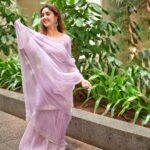 Ashnoor Kaur Instagram - Lavender love💜 . . #WhatIWore #GanpatiDiaries Styled by @_neelangi_ Wearing @labelkanupriya 📸 @x.rxhit.x