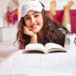 Ashnoor Kaur Instagram - Aren’t sundays for long naps, staying in your PJs all day long and getting engrossed in your favourite book?♥️ . . What’s your favourite Sunday pass-time?? Wearing @clts.in Bedsheet @sassoonfab Home Sweet Home