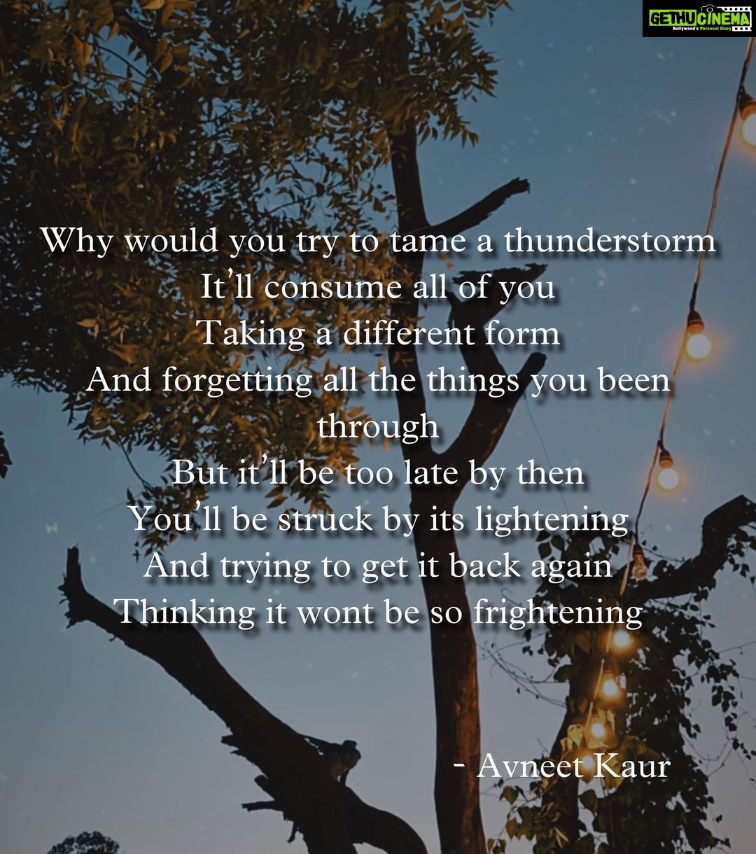 Avneet Kaur Instagram - 🌪⚡️♥️🍃 #kaurscribbles #newone #avneetwritespoems #thoughts #poems #writtenbyme #clickedbyme #nature #musing