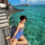 Avneet Kaur Instagram - In still moments by the sea I find me.💙🌊✨ Styling: @styling.your.soul Outfit: @sorayabymalvika Maldives
