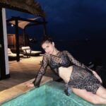 Avneet Kaur Instagram - Night changes.🖤🌌✨ Stylist: @styling.your.soul Swimwear: @hottcurves.beachwear Maldives
