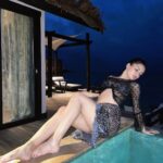Avneet Kaur Instagram - Night changes.🖤🌌✨ Stylist: @styling.your.soul Swimwear: @hottcurves.beachwear Maldives