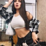Avneet Kaur Instagram - As good as it gets.🖤⚡️ #avneetstylediaries Shirt: @urbanic_in Top: @zara Pants: @urbanic_in Bag: @prada Shades: @dior Mumbai, Maharashtra